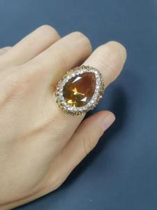 Color Changing Stone Zultainite Natural Tourmaline Edging Finger Rings for Women Sudan Crystal Peacock Green Design Jewelry h260610