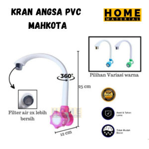 Kran cuci piring PVC Kran angsa dapur warna warni berkualitas air tembok 1/2inch plastik kuat
