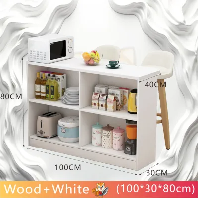 HARBOX Side Table Storage Cabinet Bar Cabinet Solid Wood Slender Side Table Coffee Table Kitchen Sideboard