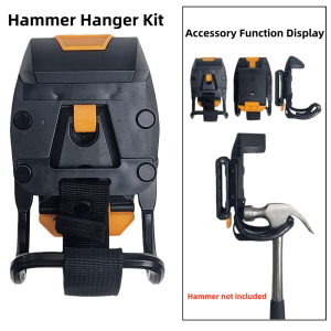 WAPKTY Quick Release Claw Hammer Hanger Quick Attach Sturdy ABS Tool Belt Buckle Professional Portable Hammer Waist Bag Clip Tool Accessories
