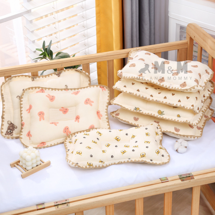 Bantal Bayi Anti Peyang Pipih dengan Bahan Katun Desain kualitas