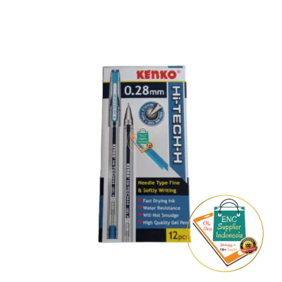 KENKO 6 buah pen gel Hi-Tech-H 0.28 Mm per 6 pcs