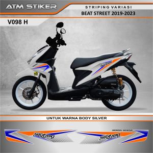 Stiker striping variasi honda beat street tahun 2019-2022