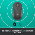 Chuột không dây Bluetooth Logitech M550 Signature - SmartWheel, giảm ồn, 400-4000DPI, Tùy chỉnh các nút, Pin 24 tháng. 
