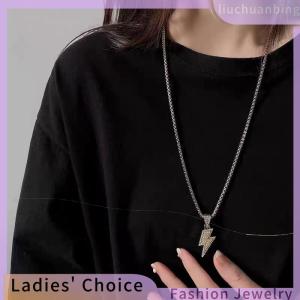 [COD] liuchuanbing Jewellery Pha lê quyến rũ Vòng cổ tỏa sáng đầy đủ Zircon sét Vòng cổ cho phụ nữ người đàn ông Iced ra chuỗi hip hop Đảng trang sức phụ kiện