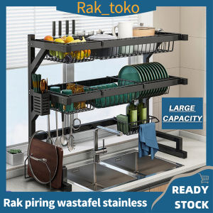 Rak Piring Atas Wastafel Stainless Steel Hitam: Solusi Penyimpanan Peralatan Dapur yang Efisien