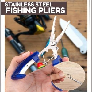 Stainless Steel Fishing Pliers Playar Scissor Lure Changing Accessory Tool Clip Clamp Nipper Pincer Snip Eagle Nose