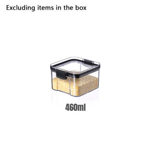 460/700/1300/1800ML  Storage Container Food Fresh-keeping Box Kitchen Seal Storage Tank Miscellaneous Grain Fresh-keeping Box Dry Fruit Spices Tea Sealed Can Dispenser earphea
