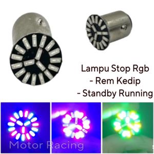 Bohlam Lampu Stop Rem Putar Universal Motor Mobil 12Volt Kaki 2