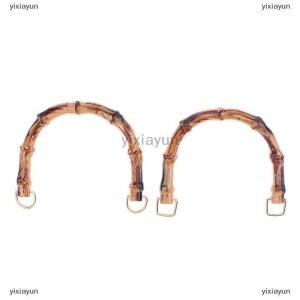 [COD] yixiayun 1PC Gift Box Handle Bamboo Purse Handles Handbag Band Handle Shoulder Bag Strap DIY With Buckle Bag Accessories