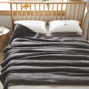 Chăn Vải Xô Màu Trơn Chăn Điều Hòa Ngủ Trưa Văn Phòng Gia Đình Chăn Sô Pha Dệt Kim Cotton Chăn Mùa Hè
