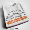 Kaos Distro Terbaru Gunung Bromo coordinate point Design Simple 30s Soft Style Unisex. 