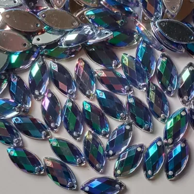 payet diamond kristal 3D akrilik jahit grade A mata Taiwan premium 6x12 per lusin