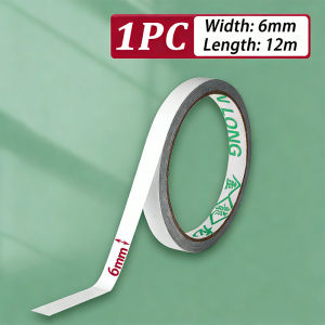 12M Double Sided Tape White Double Sided Adhesive Thin Transparent Adhesive For Industrial Decoration (6mm-20mm)