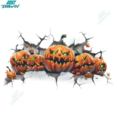 Bí Ngô Halloween miếng dán tường sáng tạo 3D Halloween Đề-can dán tường Peel và Stick có thể tháo rời tường tự làm trang trí nghệ thuật cho bữa tiệc Halloween Phòng ngủ phòng khách nhà bếp