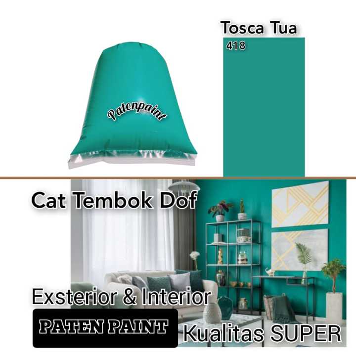 CAT TEMBOK KILOAN 1 KG / CAT TEMBOK KUALITAS SUPER / CAT TEMBOK HIJAU