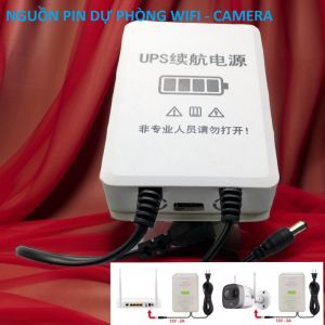 Không Lo Mất Điện: Giải Pháp Nguồn Pin Dự Phòng 5V-12V - 2A Cho Modem Wifi và Camera Chất Lượng
