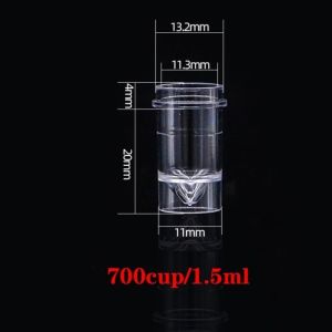 1000/500pcs Hitachi Sample Cup 1.5ML/2ML Clear Cuvette Lab Equipment Accessories