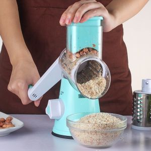 SHENAR PARUTAN PENGIRIS PEMOTONG PUTAR BUAH SAYUR DAN BAWANG MANUAL 3 PISAU 1 HANDLE SERBAGUNA ANTI SLIP