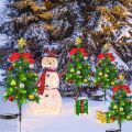 Solar Led Ground Lights Waterproof Color Changing Outdoor Pathway Garden Lawn Landscape Christmas Decor. 