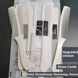 20PCS/Set Individually Disposable Long Comb Wrapped Soft White Comb Straw Comb Hotel Travel Supplies