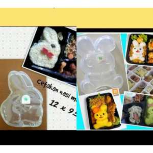 Cetakan Nasi Bento Karakter Isi 1PCS/ Rice Mold Transparan BPA FREE Alat Bantu Pembentuk Onigiri Makanan Manual Press Tekan SH U18