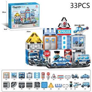 Đồ chơi xếp hình nam châm cầu vồng magnetic Tiles thông minh theo chủ đề bộ đồ chơi giáo dục lắp ghép cho bé
