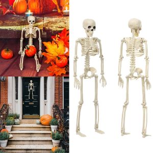 JUTBONG 4010cm Party Decoration Hanging Scary Props Poseable Size Human Skeleton Halloween