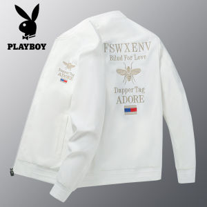 Playboy Europe and The United States Wind Bee Embroidery Pattern Baseball Collar Jacket Light Luxury Personality Fashion Jacket Mens Explosive Jacket
