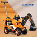 Xe cẩu điện cho bé cỡ lớn có thể tiến lùi điều chỉnh cần múc phù hợp trẻ em 2 - 6 tuổi. 