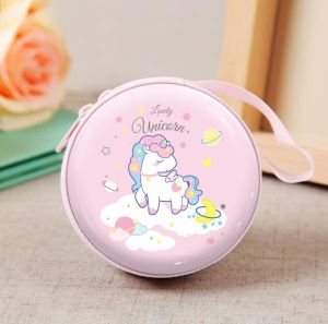 Mini Case Cute Cartoon Round Storage Box For Giveaway Charger Usb Cable/Earphone/Coin Storage Box