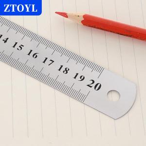 [COD] ZTOYL ไม้บรรทัดตรงสแตนเลสสตีล15-30ซม. เครื่องมือวัดสองด้าน