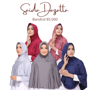 Elzatta Saida Dazatta Hijab Instan Dewasa Bahan Spandex jatuh Terdapat jahitan di Bahu