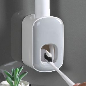 Ms. Clean Toothbrush Holder Toothpaste Holder Bathroom Storage Squeeze Toothpaste Dispenser~0597