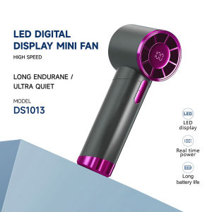 VIVOLILV 【24H Delivery】High Speed Turbine Hand Fan USB Charging 100 Speed Adjustable Mini Pocket Portable Fan