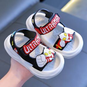 Dép Sandal Bé Trai Ultraman Đế Eva Chống Trơn Trượt Siêu Nhẹ Quai Cao Su Mềm Chông Nước 1-6 Tuổi