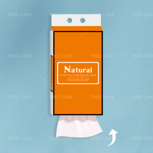 Orange free tissues handing Wall-Mounted Tissue Paper (Buy 1 Get 1 FREE )Large Size Paper Tree care