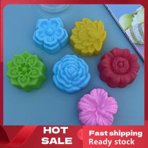 🚚【Local Express Delivery】🚚 5PCS Flower Silicone Candle Mold DIY Handmade 3D Rose Soap Plaster Resin Mould Cake Baking Tool Kitchen Party Decoration Supply