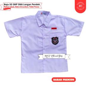 Seragam Sekolah Baju Putih Sekolah SD SMP SMA SMK Lengan Pendek Premium Seragam SD SMP SMA Laki Laki