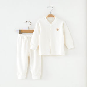 ชุดนอนเด็กแขนขายาว เนื้อผ้าฝ้ายซับเหงื่อ ใส่สบายทุกฤดู ปลอดภัยสำหรับทารก