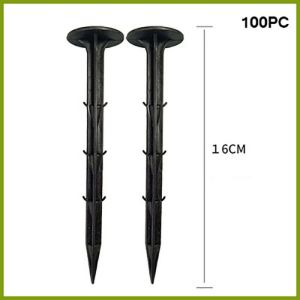 หมุดยึดผ้าคลุมวัชพืช แพคละ ประมาณ 100 ชิ้น หมุดปักผ้าคลุมดิน เหล็กเสียบ เหล็กปักดิน หมุดปักดิน ขนาด 11 ซม และ 16 ซม สวนสนามหญ้า