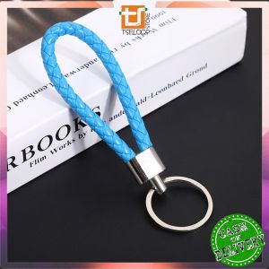 OFM-C1198 Gantungan Kunci Kulit Braided Kepang Aksesoris / Keychain Ganci Tali Anyaman Multifungsi