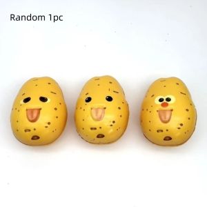 DAWEIF Slow Rebound Simulation Potato Squishy Toy Simulation Vegetables Slow Rising Vegetable Squeeze Toy Miniature Ornament DIY Craft Simulation Vegetables Fidget Toy Birthday Scene