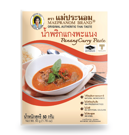 MAEPRANOM Thai Panang Curry Paste X 50g Packet HALAL by
