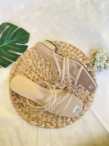 Heels LATIFA 3 Cm Wanita - Sandal Heels Wanita Hak 3 Cm Tali Kepang