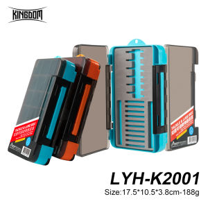Kingdom fishing boxes organizer storage fishing lure boxes &EVA Side Design Double Sided Fishing Tackle Boxes Adjustable Board Jig Head lure Hook Boxes Fishing Accessories