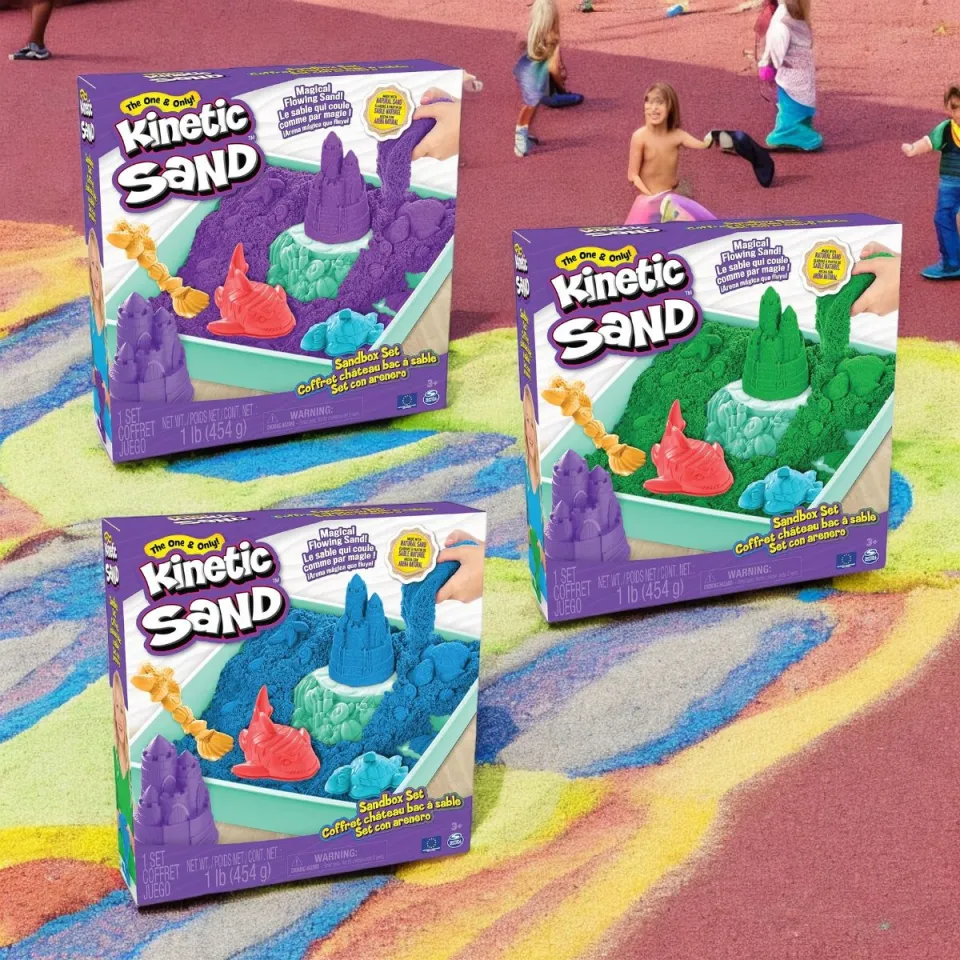Kinetic Sand KINETIC SAND SANDBOX SET V2 ASST Magical Flowing