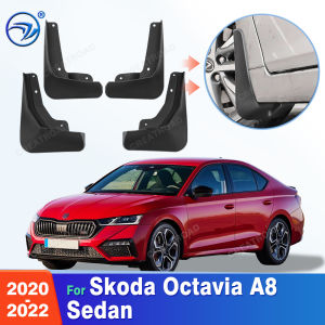 For Skoda Octavia NX A8 RS Sedan 2020 2021 2022 Fender Mudflaps Splash Guards Mudguards Mud Flaps Car Accessories