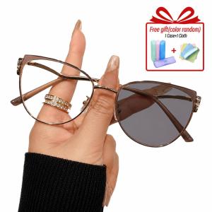 Photochromic Glasses with 0-400 Anti-blue Light Myopia Glasses for Both Men and Women Graded Glasses for Nearsighted