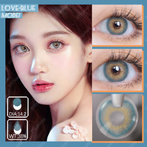 【COD】 LOVE Seri Softlens Pink Contact Lens Cosplay Lensa Kontak Gradien/Minus(0.00) Berwarna Karakter Anime Halloween Cosplay Bigeyes Lensa Kontak Yearly Use